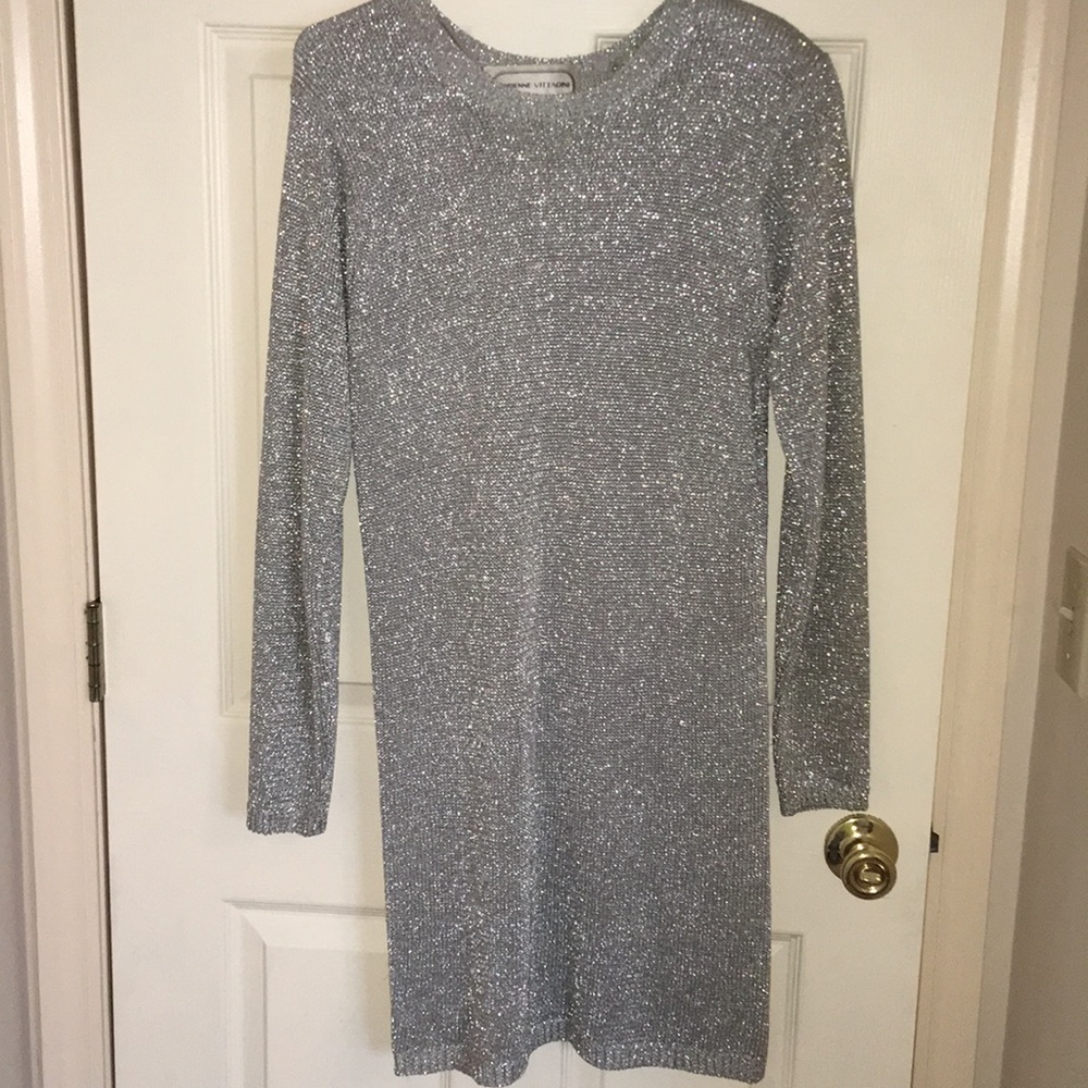 Vintage! Silver tunic sweater